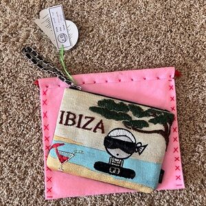 Mua Mua Glitter Beaded Ibiza Wristlet